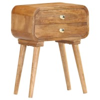 Vidaxl Bedside Cabinet 16.9X11.8X22.8 Solid Mango Wood