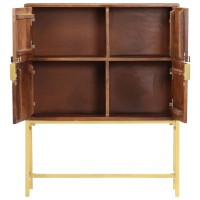 Vidaxl Highboard 31.5X11.8X39.4 Solid Acacia Wood