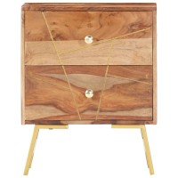Vidaxl Bedside Cabinet 15.7X11.8X19.7 Solid Sheesham Wood