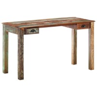 Vidaxl Desk 51.2X21.7X29.9 Solid Reclaimed Wood