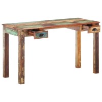 Vidaxl Desk 51.2X21.7X29.9 Solid Reclaimed Wood