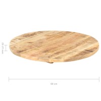 vidaXL Table Top Solid Mango Wood Round 0.98