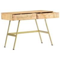 Vidaxl Writing Desk With Drawers 39.4X21.7X29.5 Solid Mango Wood