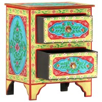 vidaXL Hand Painted Bedside Cabinet 15.7