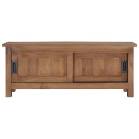 Vidaxl Tv Cabinet 35.4X11.8X13.8 Solid Teak Wood