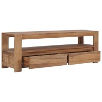 Vidaxl Tv Cabinet 47.2X11.8X15.7 Solid Teak Wood