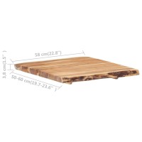 Vidaxl Table Top Solid Acacia Wood 22.8X(19.7-23.6)X1.5