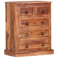 Vidaxl Drawer Cabinet 23.6X13.8X29.5 Solid Sheesham Wood