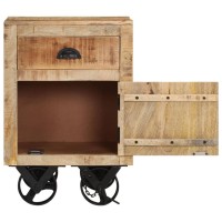 Vidaxl Bedside Cabinet 15.7X11.8X22.4 Solid Wood Mango