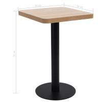 vidaXL Bistro Table Light Brown 19.7