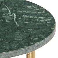 Vidaxl Coffee Table Green 15.7X15.7X15.7 Real Stone With Marble Texture