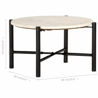 vidaXL Coffee Table White 23.6