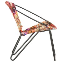 Vidaxl Circle Chair Multicolors Chindi Fabric