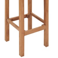 vidaXL Bar Stools 2 pcs Solid Wood Teak