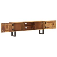 Vidaxl Tv Cabinet 51.2X11.8X18.5 Solid Acacia Wood