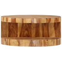 Vidaxl Round Coffee Table 25.6X11.8 Solid Sheesham Wood