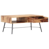 Vidaxl Coffee Table 34.6X21.7X15.7 Solid Sheesham Wood