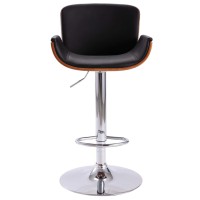 vidaXL Bar Stool Black Faux Leather