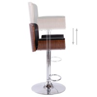 vidaXL Bar Stool Black Faux Leather