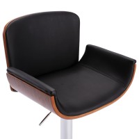 vidaXL Bar Stool Black Faux Leather