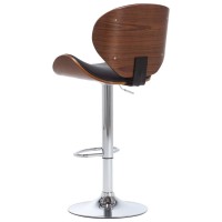 vidaXL Bar Stool Black Faux Leather