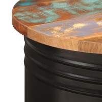 Vidaxl Coffee Table 16.9X21.7 Solid Reclaimed Wood