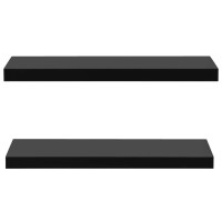 Vidaxl Floating Wall Shelves 2 Pcs Black 31.5X7.9X1.5