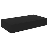 Vidaxl Floating Wall Shelf With Drawer Black 18.9X9.8X3.1
