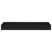 vidaXL Floating Wall Shelf with Drawer Black 31.5