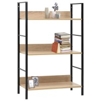 vidaXL 3-Layer Book Shelf Oak 23.6