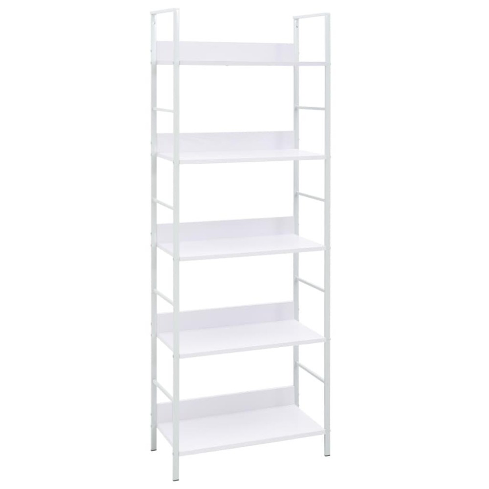 vidaXL 5-Layer Book Shelf White 23.6