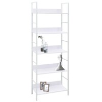 vidaXL 5-Layer Book Shelf White 23.6