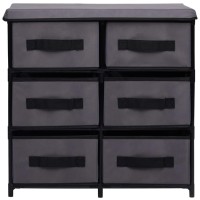 Vidaxl Storage Cabinet With 6 Drawers 21.7X11.4X21.7 Gray Steel