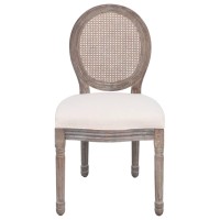 vidaXL Dining Chairs 4 pcs Cream Fabric