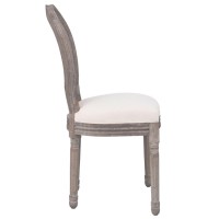 vidaXL Dining Chairs 4 pcs Cream Fabric