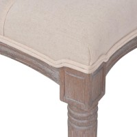 vidaXL Bench Fabric Solid Wood 59.1