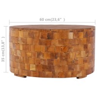 Vidaxl Coffee Table 23.6X23.6X13.8 Solid Teak Wood