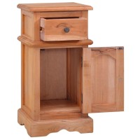 vidaXL Bedside Cabinet Solid Mahogany Wood