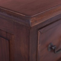 vidaXL Chest of Drawers Classical Brown Solid Mahogany Wood