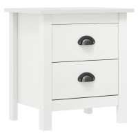 vidaXL Bedside Cabinet Hill White 18.1