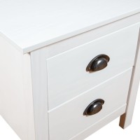 vidaXL Bedside Cabinet Hill White 18.1