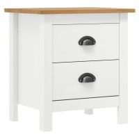 vidaXL Bedside Cabinet Hill White 18.1