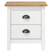 vidaXL Bedside Cabinet Hill White 18.1