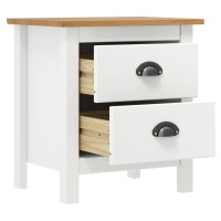 vidaXL Bedside Cabinet Hill White 18.1