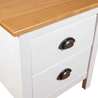 vidaXL Bedside Cabinet Hill White 18.1