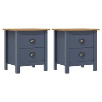 vidaXL Bedside Cabinets Hill 2pcs Gray 18.1