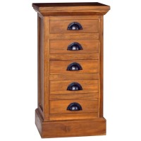 Vidaxl 5-Drawer Cabinet 13.8X11.8X23.6 Solid Teak Wood