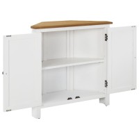 Vidaxl Corner Cabinet 31.5X13.2X30.7 Solid Oak Wood