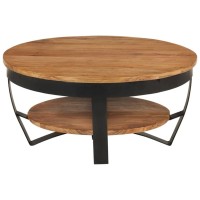 Vidaxl Coffee Table 25.6X25.6X12.6 Solid Acacia Wood