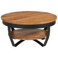 Vidaxl Coffee Table 25.6X25.6X12.6 Solid Acacia Wood